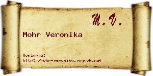Mohr Veronika névjegykártya