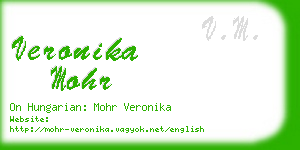 veronika mohr business card